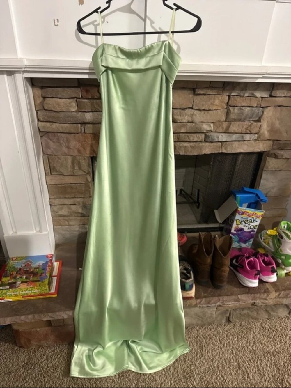 Light green formal dress